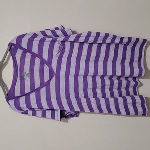 Sheer Purple Stiped T-shirt